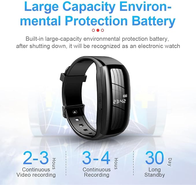 Spy Camera Hidden Camera Watch 32GB Portable Small Nanny Cam Small Security Hidden Camera Body Pet HD 1080P Camera for Home Outdoor Office, Mini Spy Cam for Security Indoor