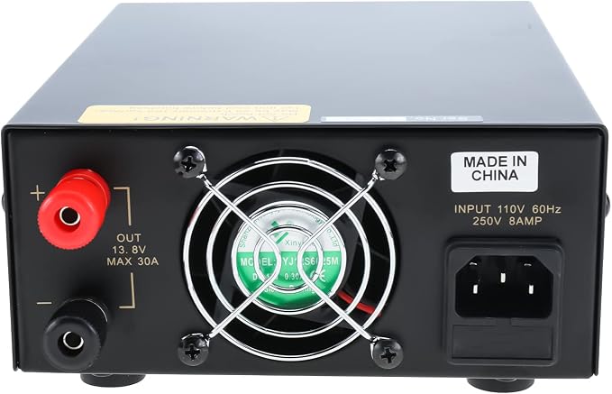 13.8V 30A DC Power Supply, Analog Regulated Bench Power Converter with Car Cigarette Lighter Socket & Noise Offset, AC to DC Converter for HAM Radio, CB Radio, Lab & Hobby Use