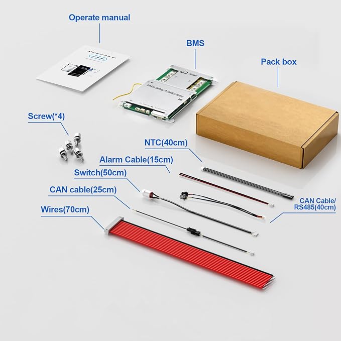 JKBMS Smart BMS 3S-8S 200A 1A Active Balancer JK-B1A8S20P-HCRPB | JK BMS for LiFePO4 Li-ion LTO batteries with Bluetooth RS485 CAN parallel function alarm and multi protection