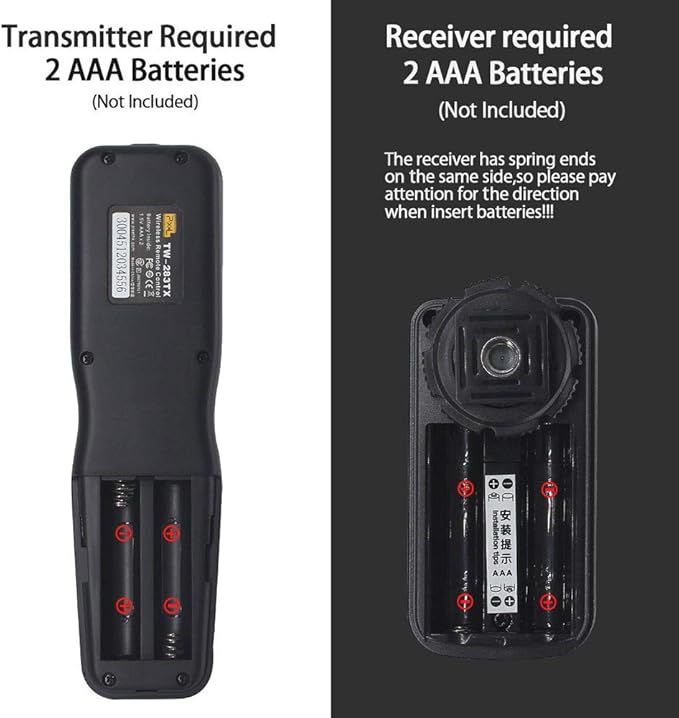 Remote Shutter Release Compatible for Nikon, Wireless Shutter Release Timer Remote Control Pixel TW-283 DC0/DC2 Compatible for Nikon D5200 D5300 D7100 D850 D800 D750 D610