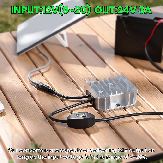 for Starlink Mini 12V Conversion Kit,12V to 24V DC Step UP Converter for Starlink Mini (EL13-O)