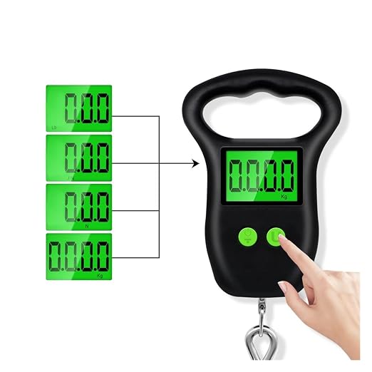 Hanging Scale Luggage Scales Digital Crane Fish Hook,50kg Weight Balance Suitcase Weighting Tool Backlight