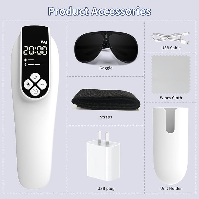 2-in-1 Red Light Therapy Device with Adjustable Strap, Dual Modes, Hands-Free Design for Daily Comfort
