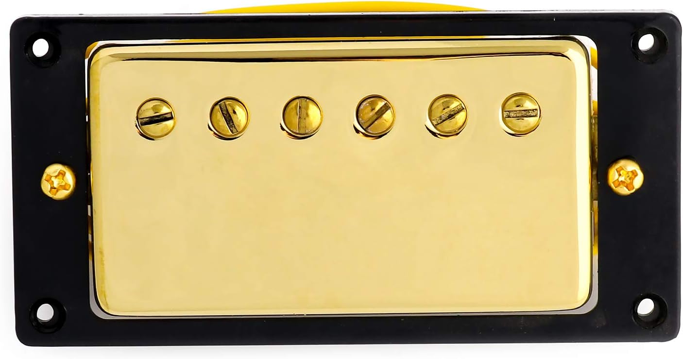 Humbucker Double Coil Pickups Neck and Bridge Pickup Compatible with LP Style Electric Guitar Parts Replacement Gold.