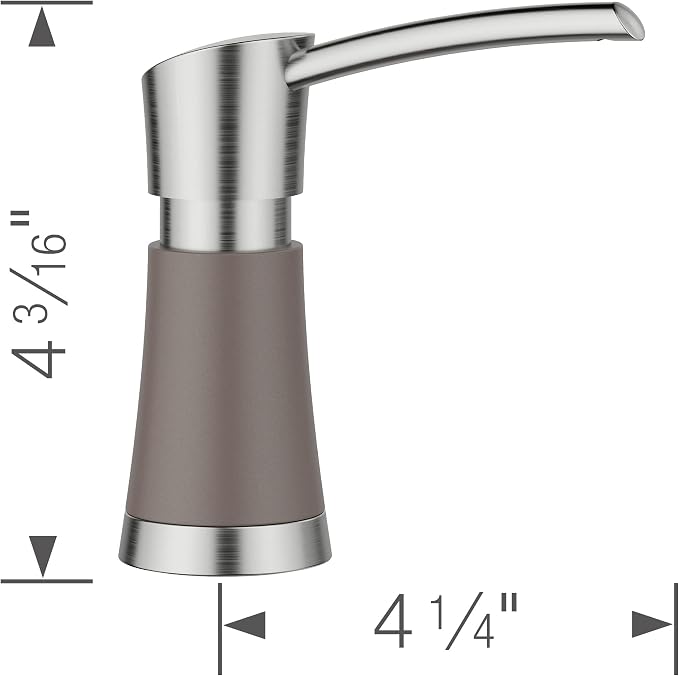 Blanco 443038, Artona Kitchen Soap Dispenser - PVD Steel/Volcano Gray