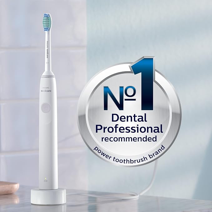 Philips Sonicare for Kids 3+ Bluetooth Connected Rechargeable Electric Power Toothbrush, Interactive, Pink, HX6351/41 & 1100 Electric Rechargeable Power Toothbrush, White Grey HX3641/02
