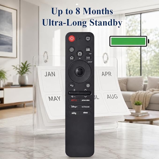 for LG Smart TV Remote, Magic Control with Voice and Pointer Function, Compatible with 2019-2025 LG WebOS, OLED, QNED, NANOCell, 4K, 8K, for AN-MR25GA/MR24GA/MR23GA/MR22GA/MR21GA,2-Year Warranty.