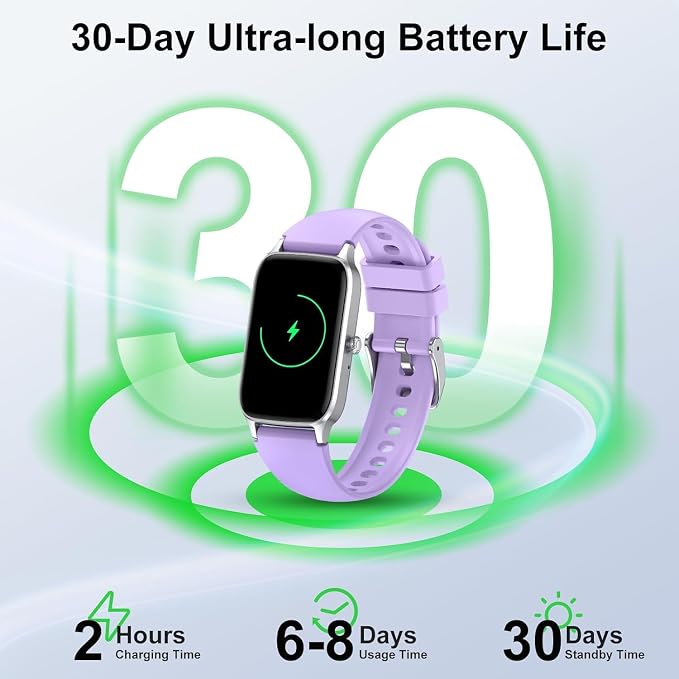 Smart Watch for Men Women, 1.57" Smartwatch (Answer/Make Call) , Fitness Tracker with 110+ Sport Modes, Heart Rate/Sleep Monitor, IP68 Waterproof, Bluetooth Calls, Smartwatches for Android iOS Purple