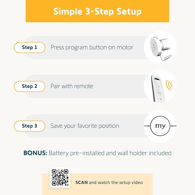 Somfy Remote Situo 1 Pure – 74300 RTS Single Channel Remote Control for 1 Motorized Shade or Group – RTS Only (Not Zigbee/Wi-Fi/Z-Wave) – Includes Wall Holder – Elegant White