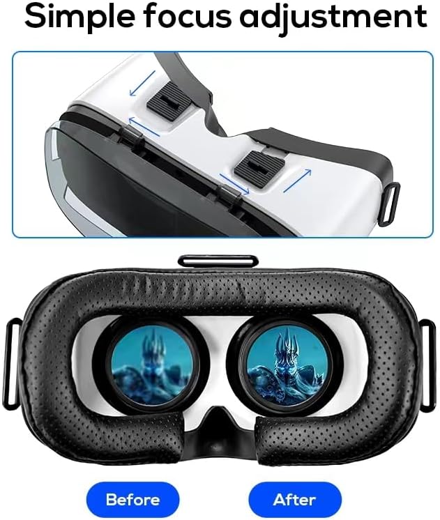 2025 New VR Headset for iPhone & Android Phone, Virtual Reality Goggles for VR Game Video Movies, Education,Kids, Compatible with Phones 4.5"-6.3"