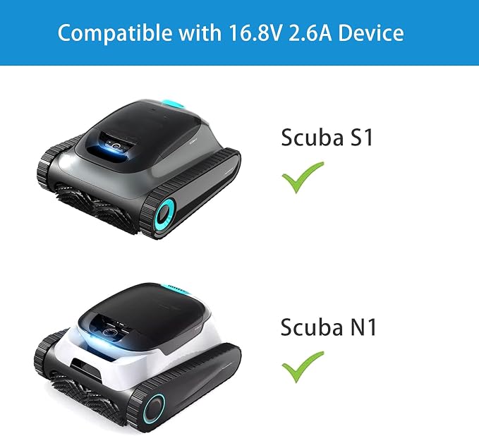 16.8V 2.6A Charger GC44-168260-1C AC Adapter for Aiper Scuba S1 Scuba N1 Robotic Pool Cleaner