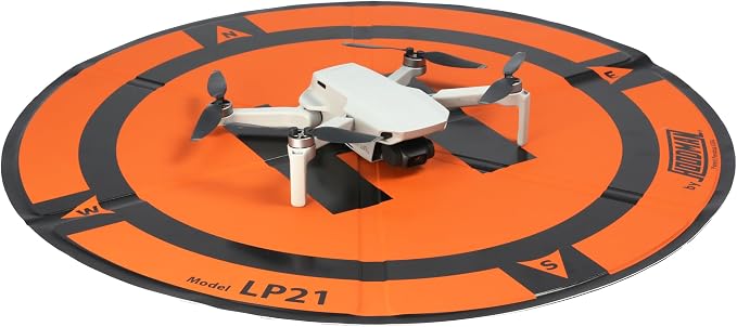 Hoodman Weighted Trifold UAV Drone Landing Pad LP21 fits Mini 4 Pro, mini 3 pro, mavic and spark. Durable, No Stakes Required, collapses to one sixth of deployed size