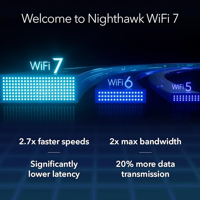 NETGEAR WiFi 7 Range Extender (EXS27) – Add up to 1,500 sq. ft. and 45 Devices with BE5000 Dual-Band Wireless Signal Booster & Repeater (up to 5 Gbps Speed), WPA3 Security, Smart Roaming