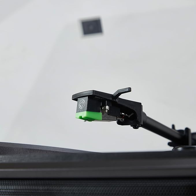 Arkrocket Huygens High Fidelity Bluetooth Record Player with Built-in Speakers Belt Drive Vinyl Turntable with Moving Magnet Cartridge, Bluetooth Input Output and Aux-in (Huygens Black)
