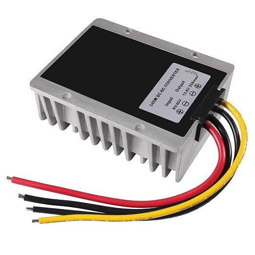 DC Voltage Reducer Converter DC 8V-40V to 13.8V 25A 300W Reducer Power Converter Waterproof Regulator Module Transformer for Golf Cart Club Car…