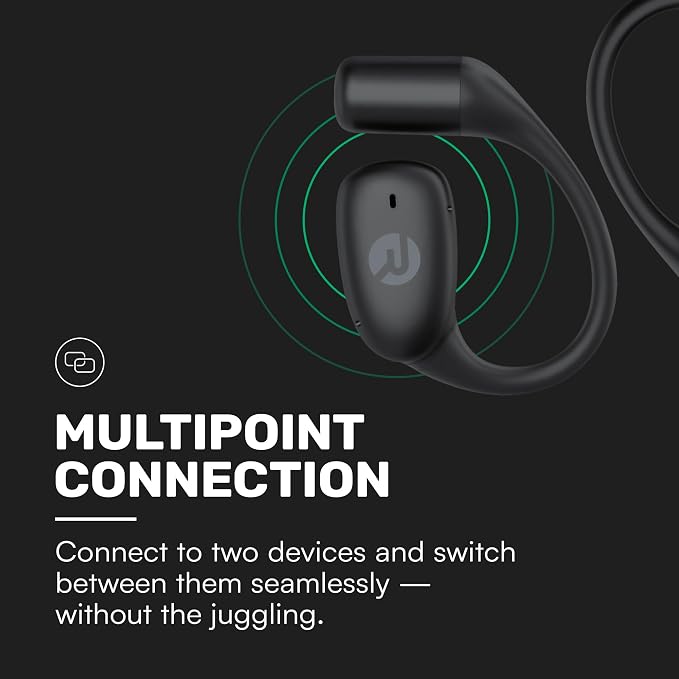 Raycon Essential Open Ear Earbuds – Open Ear Headphones, Earbuds Wireless Bluetooth, Sweat & Water-Resistant Earphones, Running Headphones with Ultra-Lightweight Design, 36 Hours Battery Life (Purple)