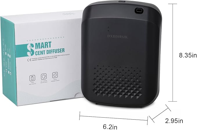 Home Waterless Aroma Diffuser – Bluetooth Smart Essential Oil Nebulizer, Fragrance Reach up to 2,000 sq ft, Perfect for Homes, Hotels, Restaurants, Offices & Spas(Black)