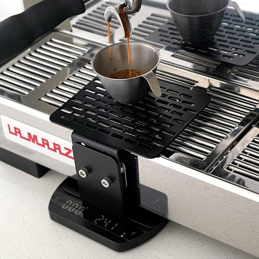 watchget Coffee Weighing Rack Espresso Machine Electronic Scale Weighing Stand Stainless Steel Coffee Scale Rack Stem Waterproof Scale Rod Protection Rack Black