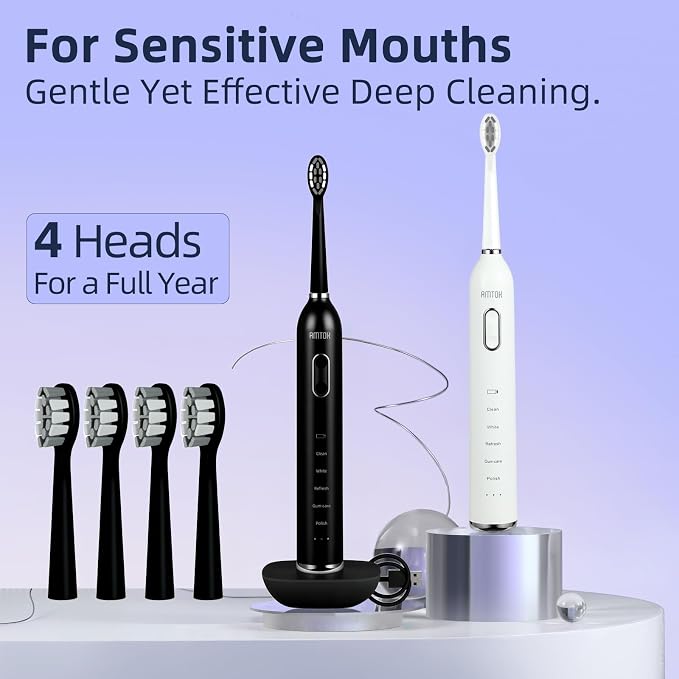 4 in 1 Safe Electric Nail Clipper for Baby & Adults, Sonic Electric Toothbrush