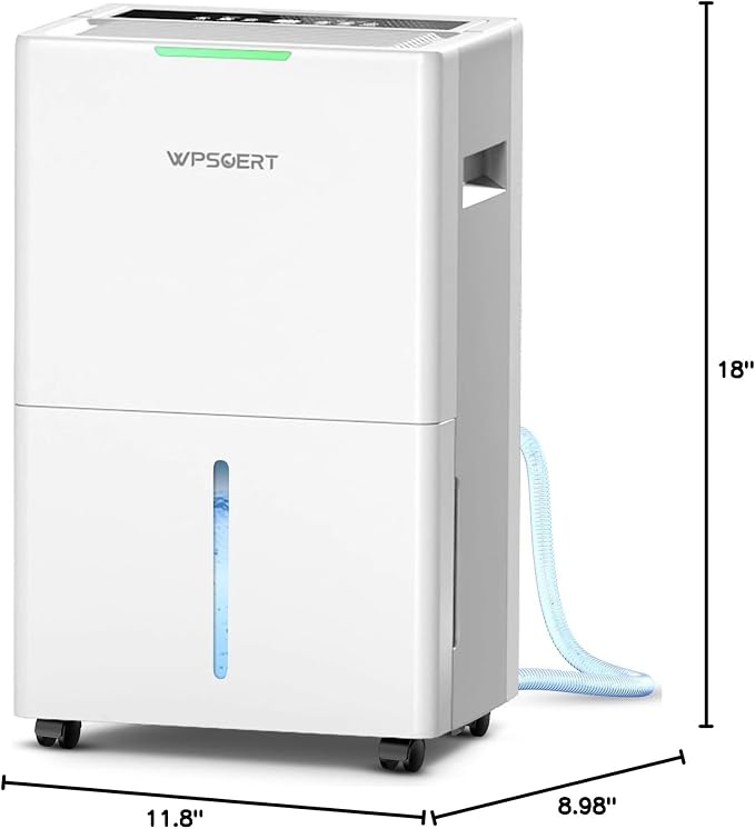 4000 sq.ft Dehumidifier for Basement with Drain Hose, 45 Pint Dehumidifiers for Home, Smart Compressor Dehumidifies for Large Room, Bedroom, 3 Modes, Intelligent Humidity Control, Auto
