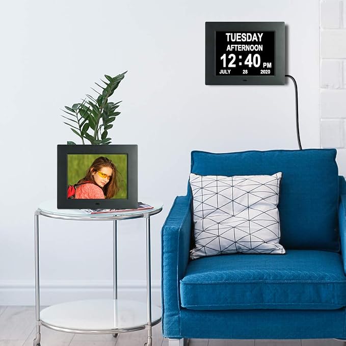 Jaihonda Extra Large Digital Calendar Dementia Clock for Seniors with Day and Date Time for Elderly Impaired Vision Memory Loss Clcoks