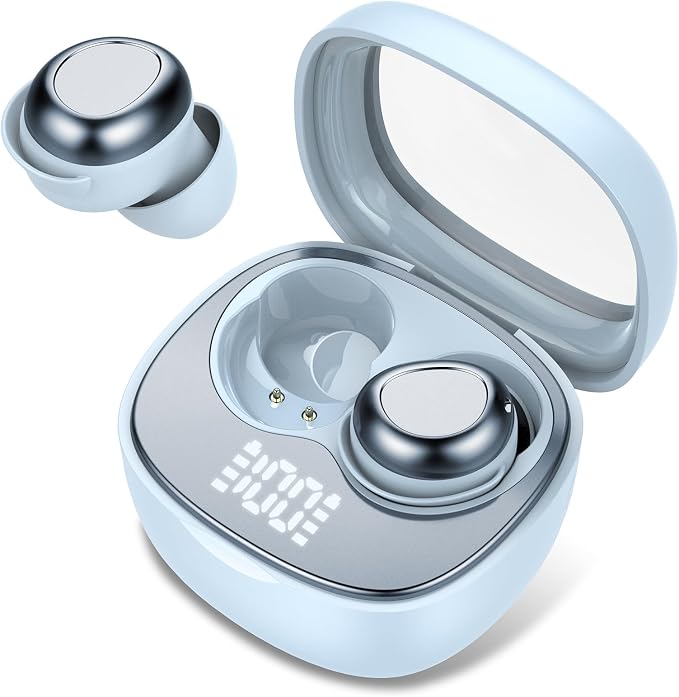 Wireless Earbuds, Hybrid ANC 40dB Noise Cancelling Headphones, 45H Playtime, Bluetooth 5.4, 10mm Drivers with 5 EQ, ENC Dual Mic, IPX7 Waterproof, Transparent Mode, Digital Battery Display Blue