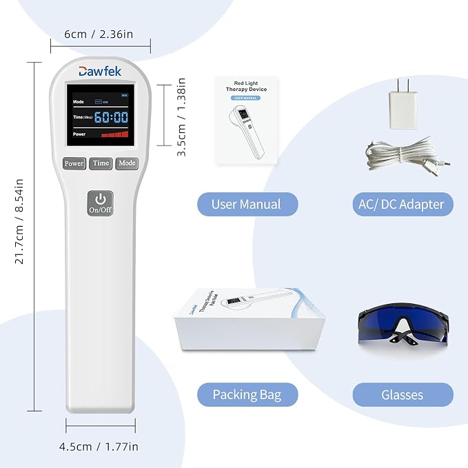 Cold Laser Therapy Device for Dogs, 4x808nm+16x650nm, Red Light Therapy for Pain Relief & Аrthritis, Cold Laser Therapy Device Pets, Home Laser Therapy Machine for Dogs, Cats, Horses, Animals