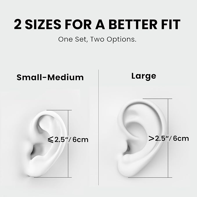Avantree Resolve –3.5mm AUX Wired Open-Ear Earbuds (Small & Large Sizes) | Comfort Fit, Aware Listening, Over-Ear Hook Headphones for Office, Home, Outdoor Use
