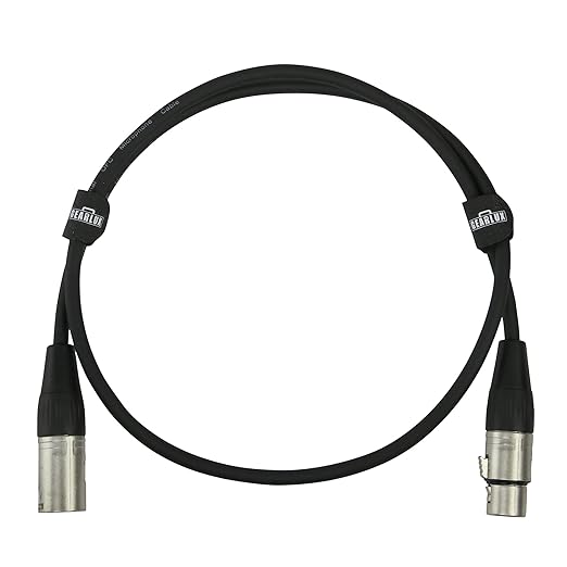 Gearlux XLR Microphone Cable, Fully Balanced, Male to Female, 3.2 Feet - 10 Pack