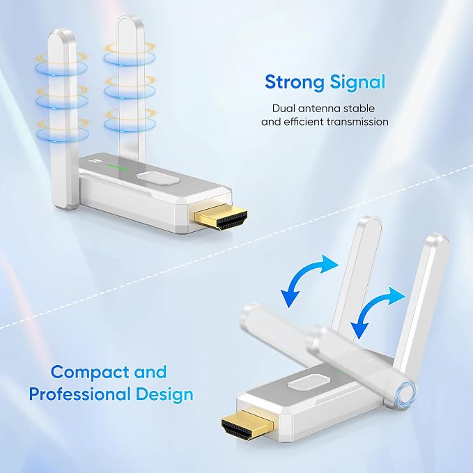 Wireless HDMI Transmitter and 4 Receivers, Up to 6 RX Expandable | 4K Decode 1080P Output| Stream from PC/Laptop/Projector to 4 Monitors/TVs| 500FT Long Range| Business/Conference/Home Theater
