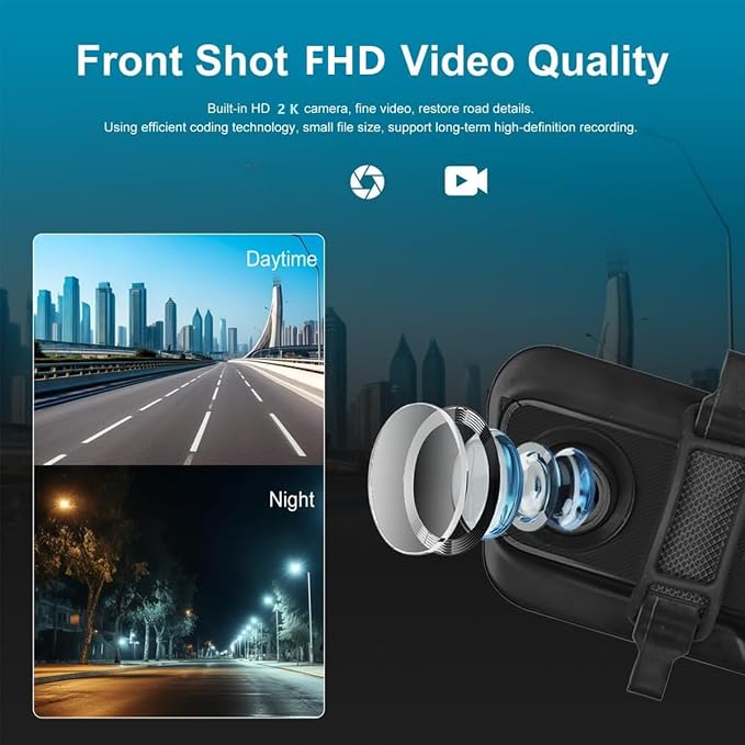 Rear View Mirror Dash Camera for Car Security Front and Rear Dash Cam, Dashcam 10’’ Touch Screen Dual Cameras Car Video Recorder Night Vision G-Sensor Parking Assistance 24H Parking Monitor