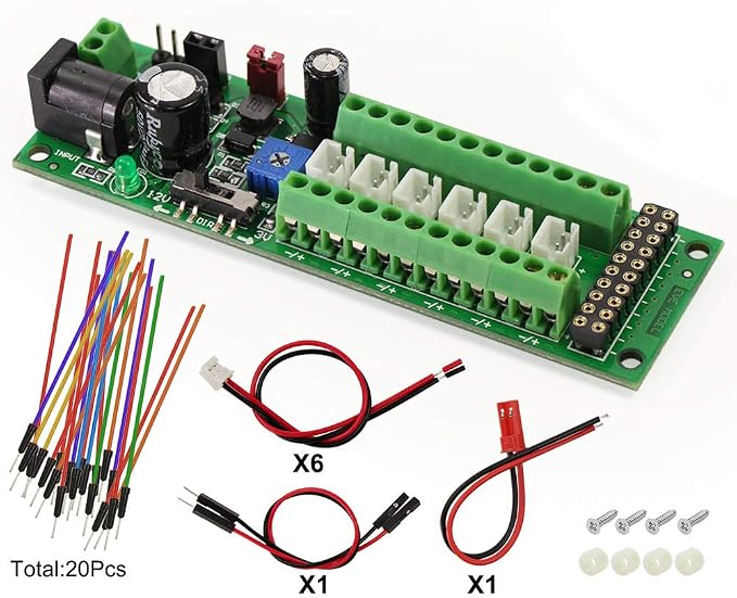 Evemodel PCB012 Power Distribution Board Self-Adapt Distributor HO N O LED Street Light Hub DC AC Voltage Train Power Control