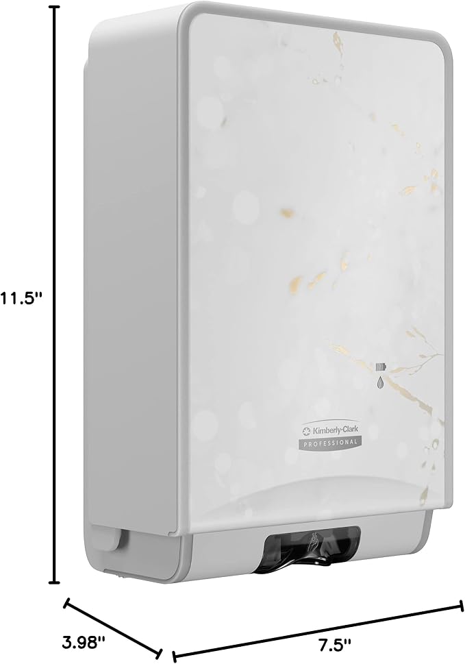 Kimberly-Clark Professional™ ICON™ Automatic Soap and Hand Sanitizer Dispenser (58734), with Cherry Blossom Design Faceplate, 11.5" x 7.5" x 3.98" (Qty 1)