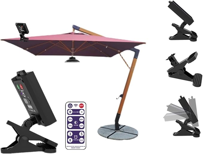 Upgrade Umbrella Solar Lights 12 Hours Working Party Patio, LED Outdoor Solar Lights for Patio,Remote Control (Warm Light)