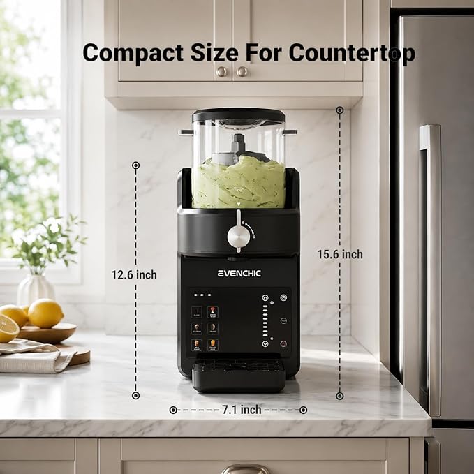 Slushie Machine, Slushie & Soft Serve Ice Cream Make for Home, No Ice Needed with Rapid Chill & Temperature Control, Multi-function for Frozen Drink, Milk Shake, Margaritas, Frappé