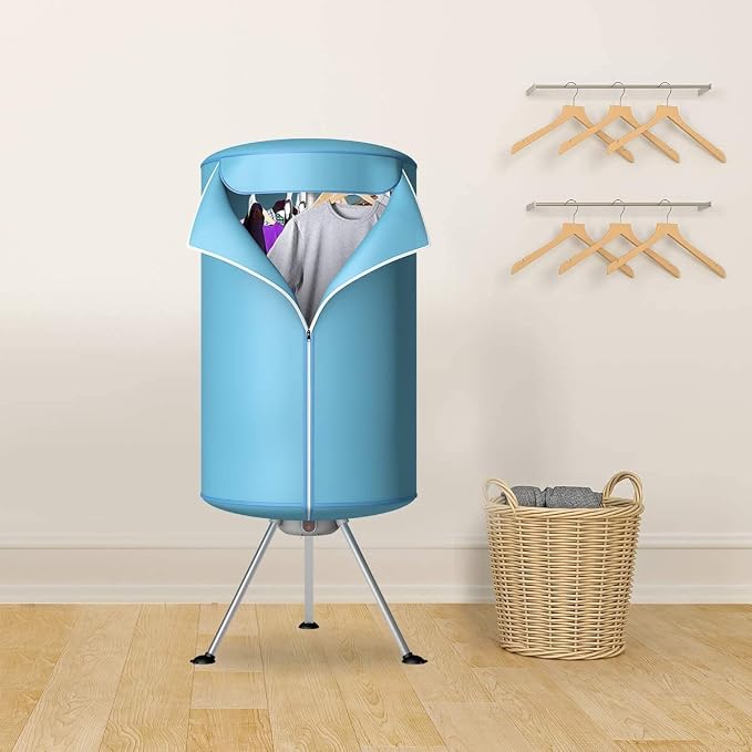 COSTWAY Portable Clothes Dryer, Ventless Laundry Dryer, Hot Drying Machine with Heater for Home & Dorms