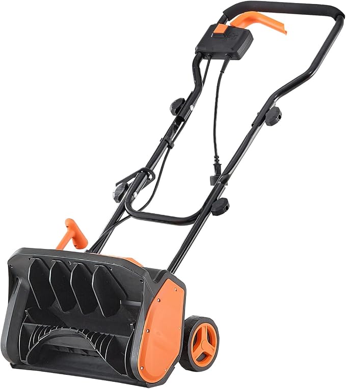 VEVOR Corded Electric Snow Shovel, 12A 17 inch Snow Shovel, 60° Adjustable Chute, 20 ft Throwing Distance, Snowthrower with Dual Safety Switch, Winter Ice Removal Tool for Driveway Sidewalk Patio