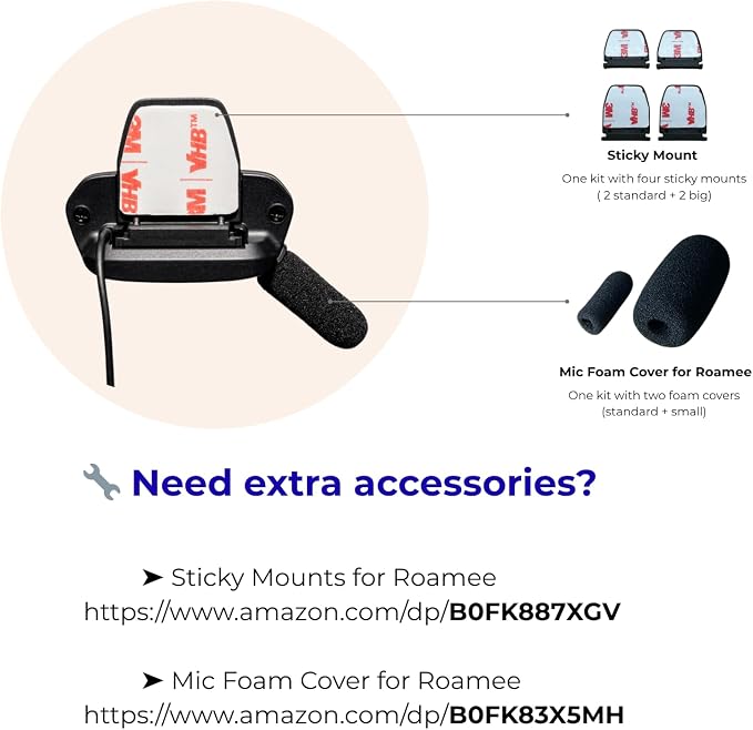 Roamee - Bluetooth Hands-Free Kit for Bikers