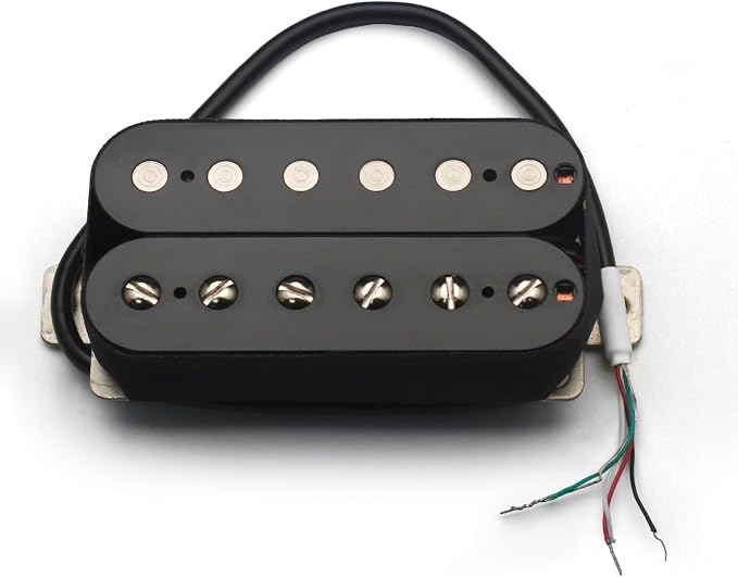 SAPHUE Alnico 2 Electric Guitar Pickup N-50 7-8K/B-52 8-9K Humbucker Alnico II Pickup Double Coil Pickup Guitar parts (Black)