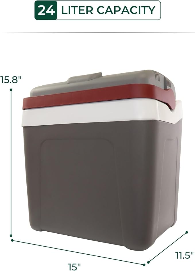 Koolatron 12V Iceless Cooler & Warmer – Portable 26 qt Electric Cooler/Nevera Portátil Eléctrica for Car Truck Camper Boat Hard Sided Mini Fridge for Camping Picnic Travel Lunch Food Drinks Office