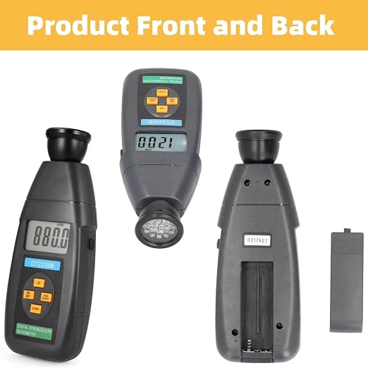 DT2239B NonContact LED Digital Tachometer High Precision RPM Meter for Industrial Motor Speed Measurement Tool with Stroboscope Function