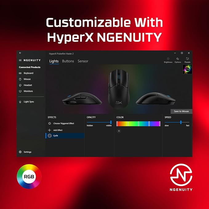 HyperX Pulsefire Haste 2 – Wired Gaming Mouse- Ultra Lightweight, 53g, 8000Hz Polling Rate, Precision Sensor, Hyperflex 2 Cable, Plug and Play – White