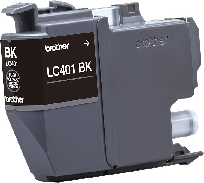 Brother Ink Cartridge, Black, LC401BK, Standard Yield | Pack of 2