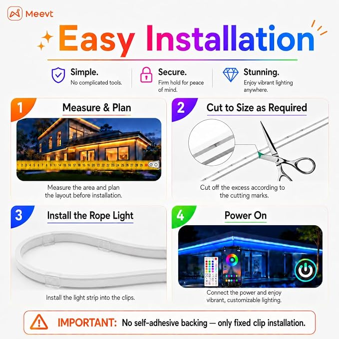 16.4Ft RGB Neon Rope Lights, 360 LEDs 24V Side-Emitting LED Strip Lights with App and Remote Control, 360° Bendable Flexible DIY Neon Sign Lights with Music Sync for Gaming Room, Desk, Bedroom