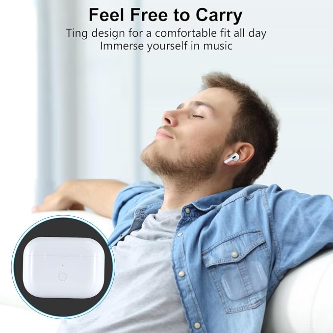 Wireless Charging Case Replacement Compatible with AirPods Pro 1st & 2nd Generation, AirPods Pro 1st & 2nd Charger with Bluetooth Pairing Sync Button