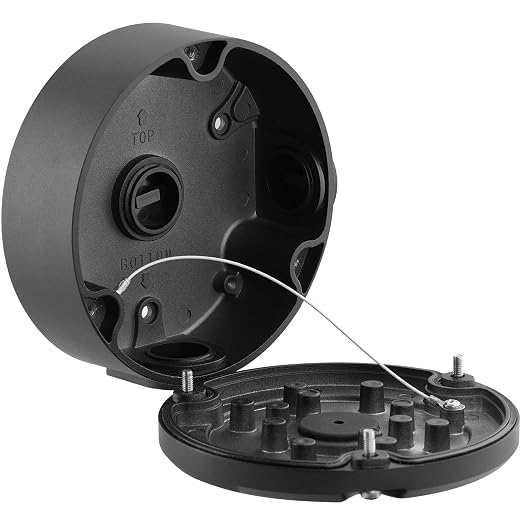 Junction Box Mount Compatible with Ubiquiti Camera Metal Junction Box Accessories for Unifi Dome Turret Bullet Cameras (G3,G4,G5, G6, AI,Pro) | Metal Construction, Compatible with Unifi Dome Turret Bullet Cameras, G3, G4, G5, G6, AI, Pro Models,Anti fa...