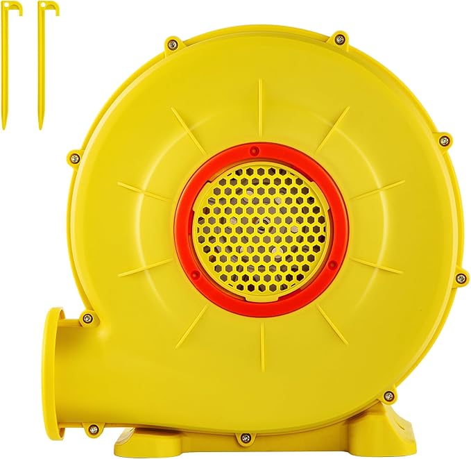 VEVOR Inflatable Blower, Electric Air Blower, Bounce House Blowing Pump, Commercial Corded Fan Pump for Castle Wate Slides Water Slide Bouncy Castle