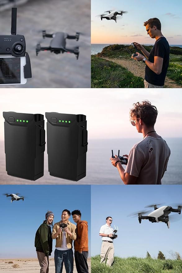 anegine Mavic Air Battery 2 Pack, 2375mAh Intelligent Flight Batteries Compatible with DJI Mavic Air Drone Battery, 21 Minutes Max Flight