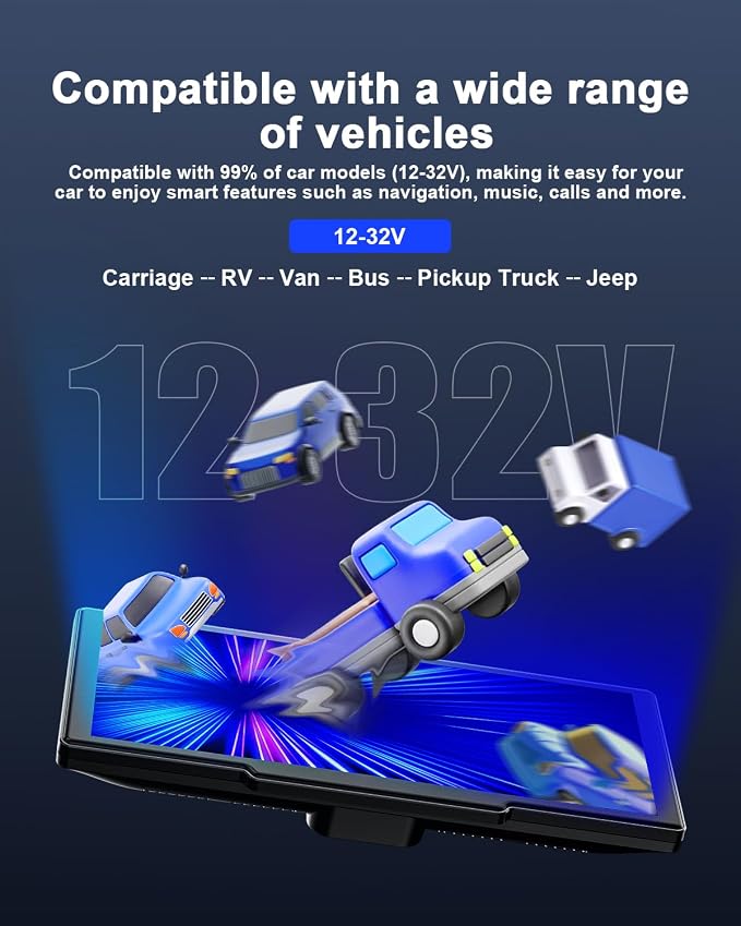 Avylet 8.1'' Wireless Apple Carplay Screen for Car, Android Auto with Backup Camera, Portable Car Stereo Touchscreen with OTA/GPS Navigation/Mirror Link/Voice Control/Bluetooth/AUX/FM/WiFi