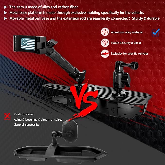 WXRYLYN 2024 Tundra Metal Dash Platform Phone Holder for 2022-2025 2026 Tundra & Sequoia